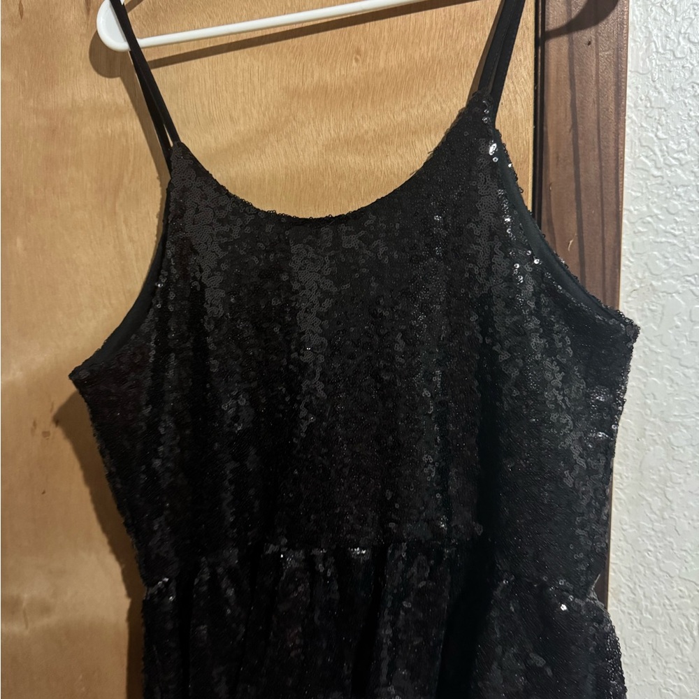 No Boundaries Black Sequin Top - Picture 3 of 3